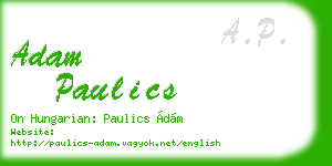 adam paulics business card